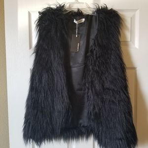 Black faux Fur Vest